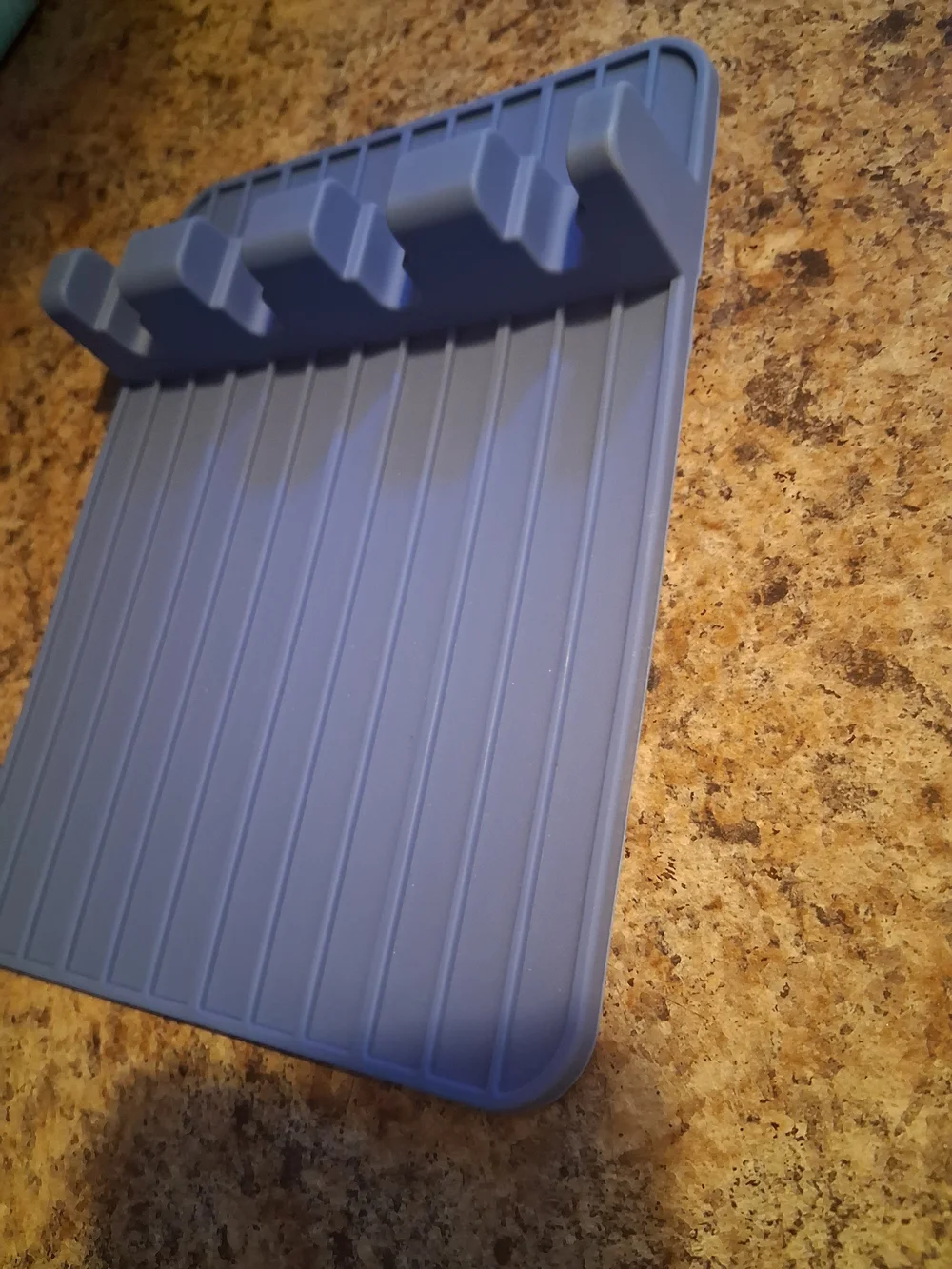 Silicone Multi-Device Drip Tray & Holder in Slate Blue
